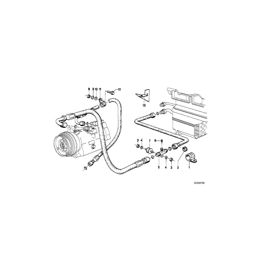 Genuine BMW 64214774144 E21 E23 E12 Rubber Grommet (Inc. 320i, 520 & 3.3L)