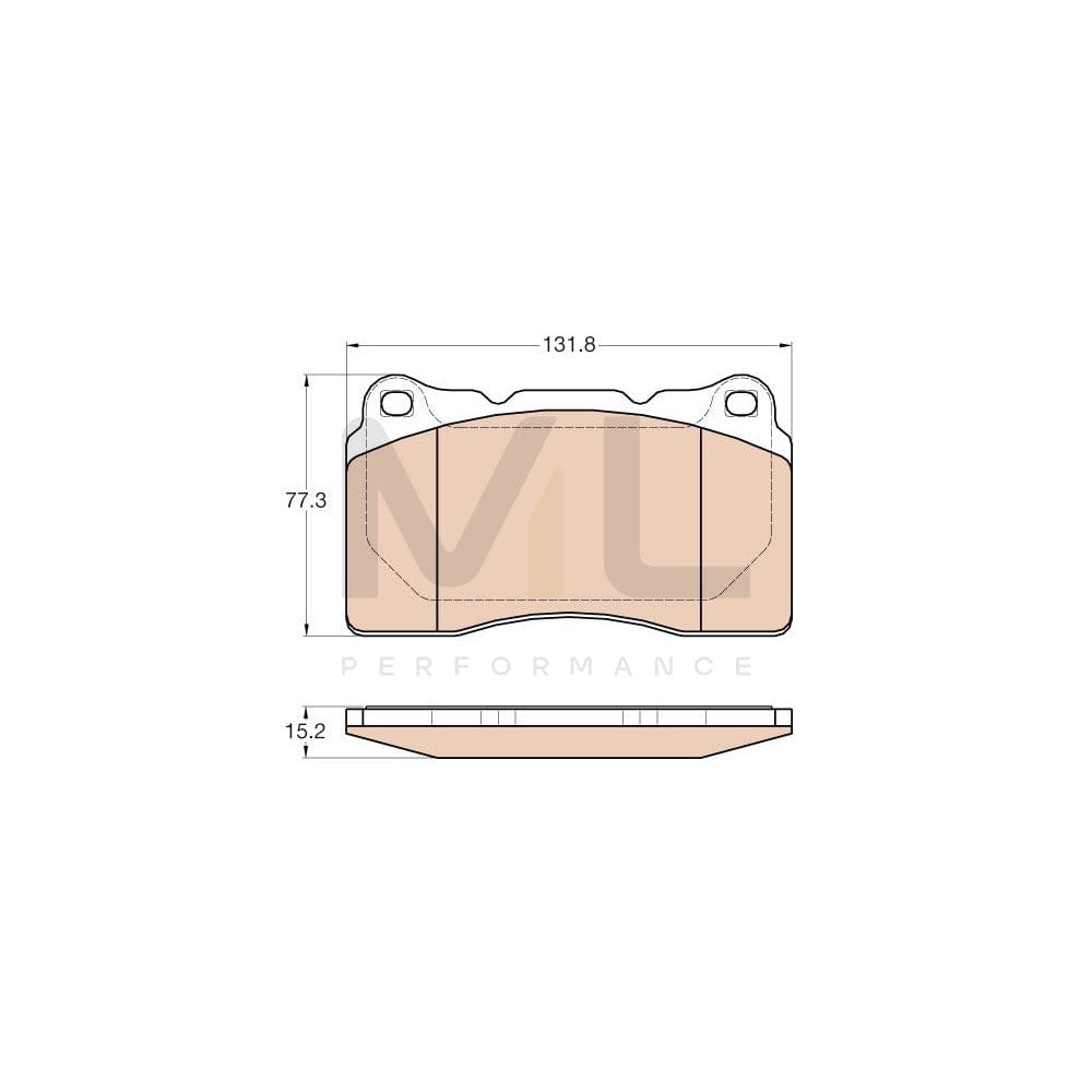 TRW Gdb2007 Brake Pad Set Not Prepared For Wear Indicator