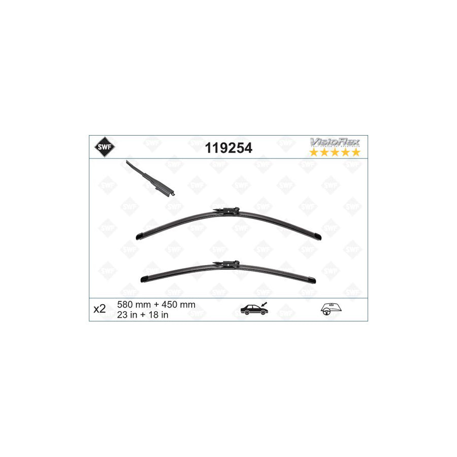 Swf Visioflex 119254 Wiper Blade For Jaguar Xj Saloon (X351)