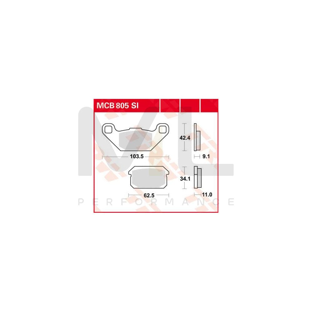 TRW Sinter Offroad Mcb805Si Brake Pad Set