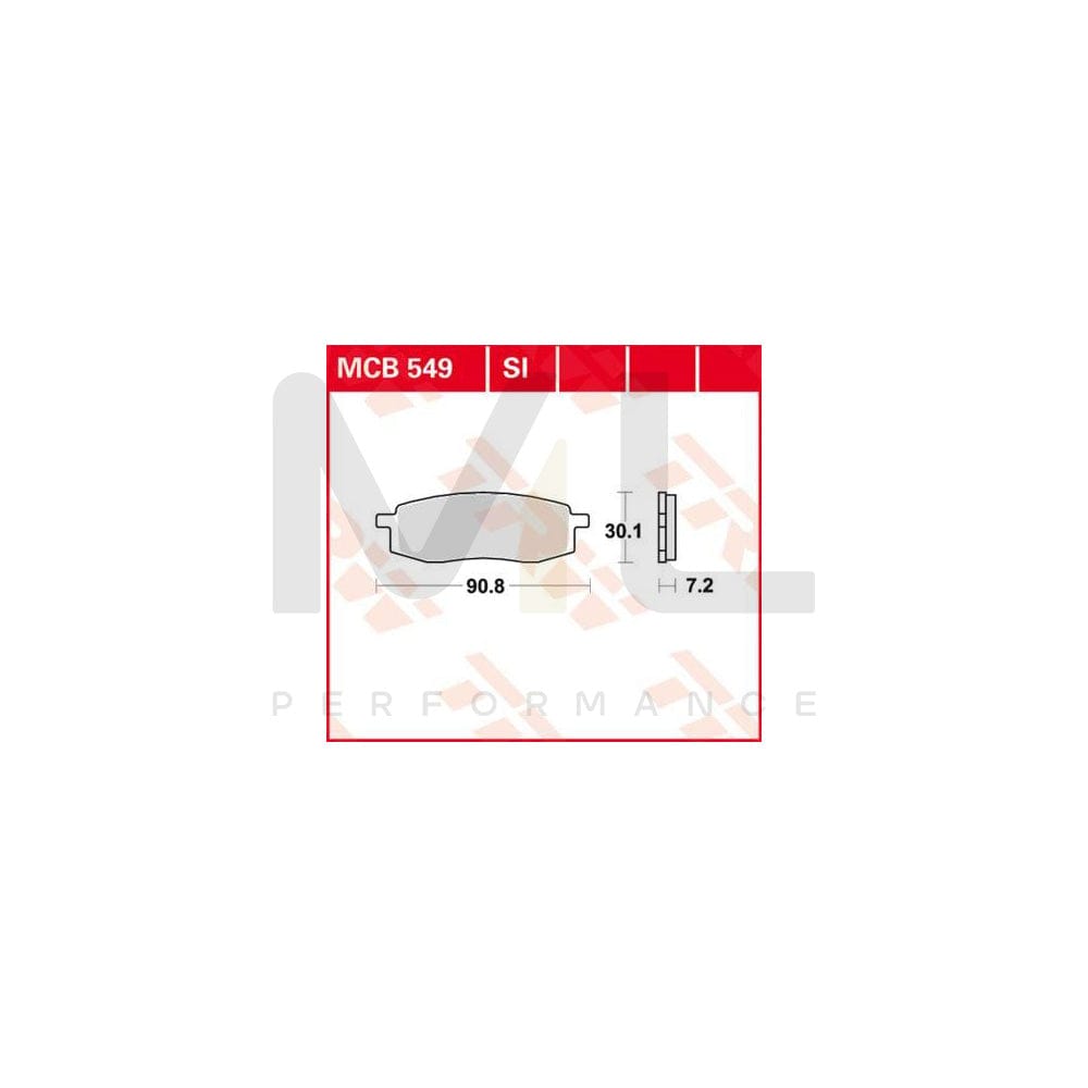 TRW Organic Allround Mcb549 Brake Pad Set