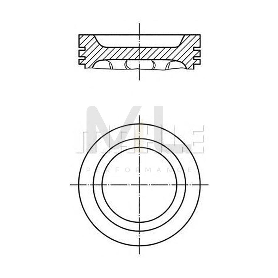 MAHLE ORIGINAL 037 35 01 Piston for VOLVO 240 92,5 mm, without cooling duct | ML Performance Car Parts