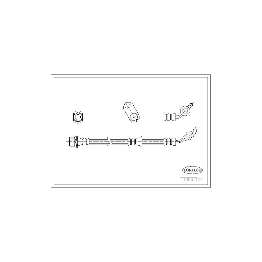 Corteco 19033101 Brake Hose for Toyota Rav4 II Off-Road (Xa20)