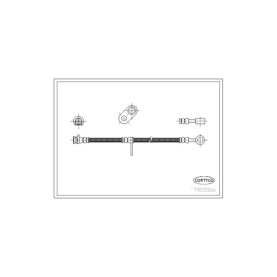 Corteco 19032889 Brake Hose for Honda Accord