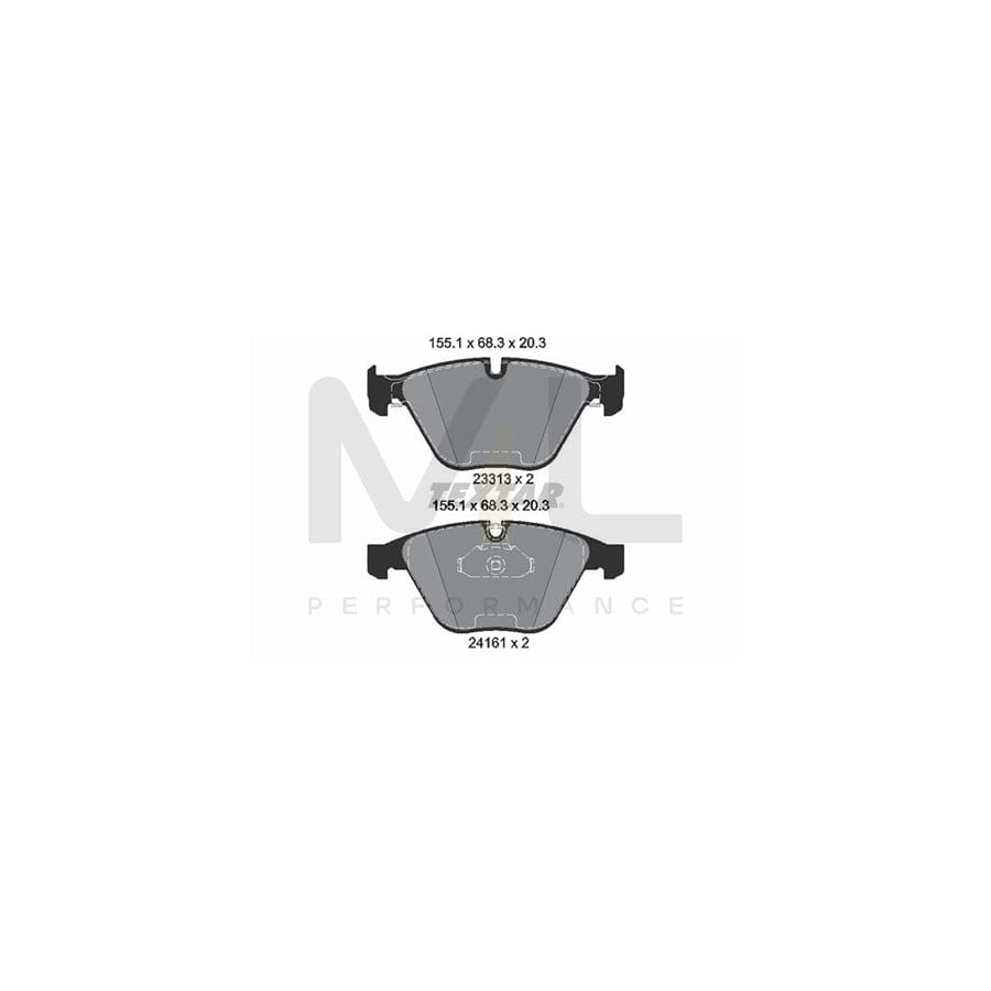 TEXTAR 2331382 Brake pad set epad, excl. wear warning contact