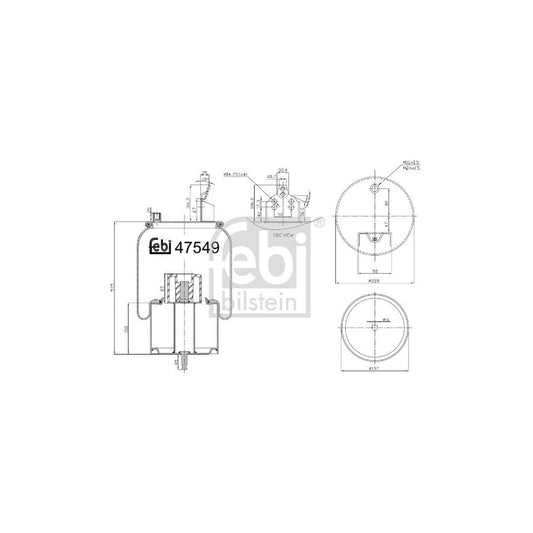 Febi Bilstein 47549 Boot, Air Suspension