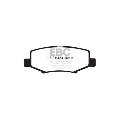 EBC PD06KR158 Dodge Nitro Greenstuff Rear Brake Pad & USR Disc Kit 2 | ML Performance UK Car Parts
