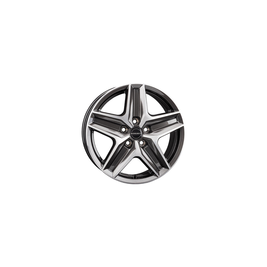 Borbet CWZ 7.5x18 ET53 CWZ 75853120565,1MAGP Mistral Anthracite Glossy Polished Wheel