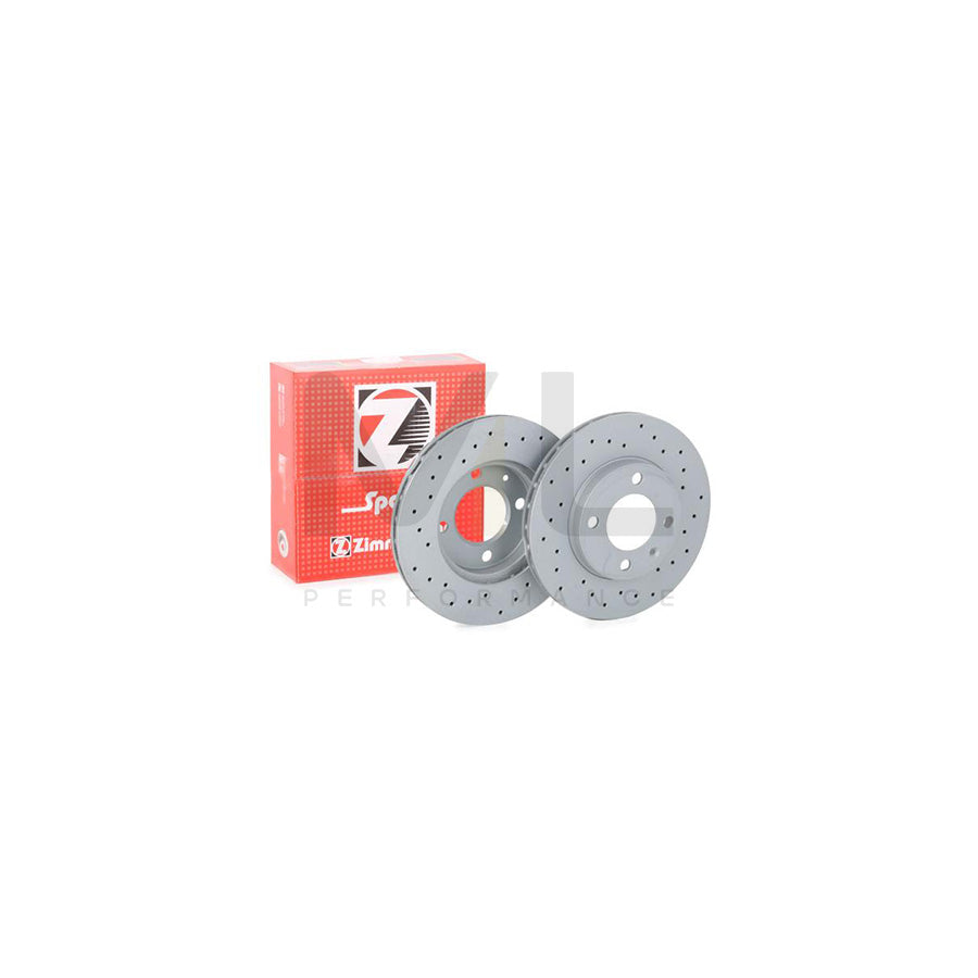ZIMMERMANN SPORT COAT Z 600.1594.52 Brake Disc Internally Vented, Perforated, Coated  - 1 piece