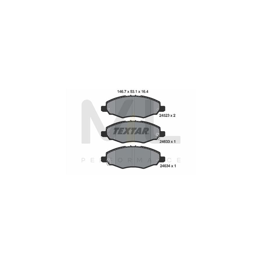 TEXTAR 2452301 Brake pad set with acoustic wear warning