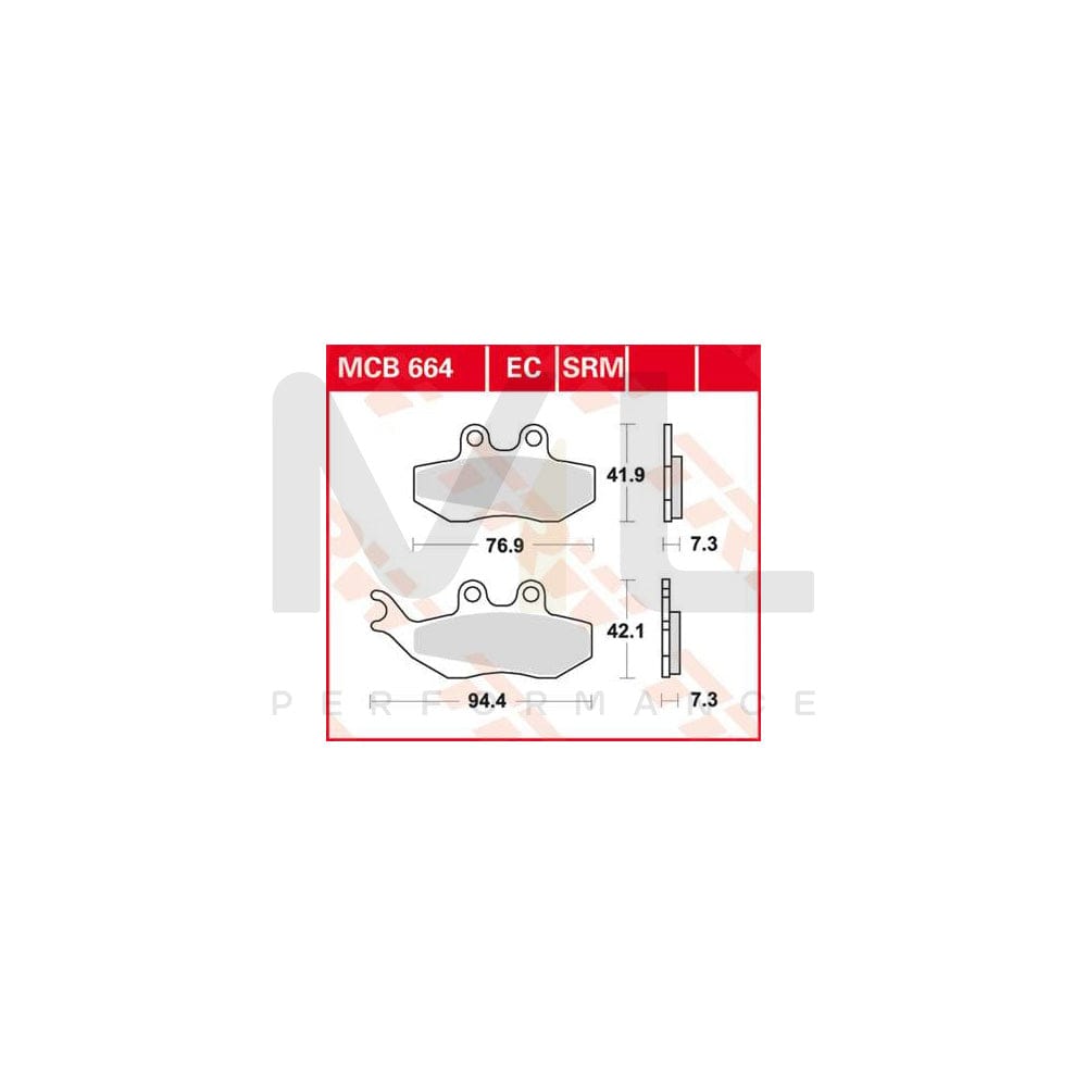 TRW Sinter Maxi Scooter Mcb664Srm Brake Pad Set