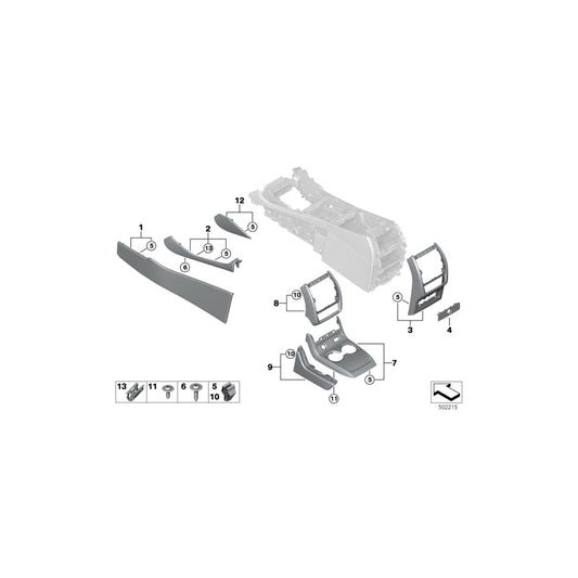 Genuine BMW 51166996521 G06 Knee Protection Driver's Side SCHWARZ (Inc. X6 30dX, X6 40i & X6 M50dX)