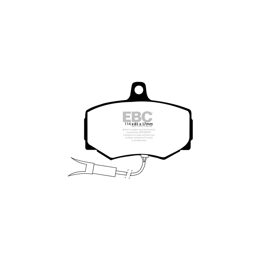 EBC DP756/2 Daimler Jaguar Ultimax Front Brake Pads - Girling/TRW Caliper (Inc. Sovereign, XJ6, XJR) 2 | ML Performance UK Car Parts