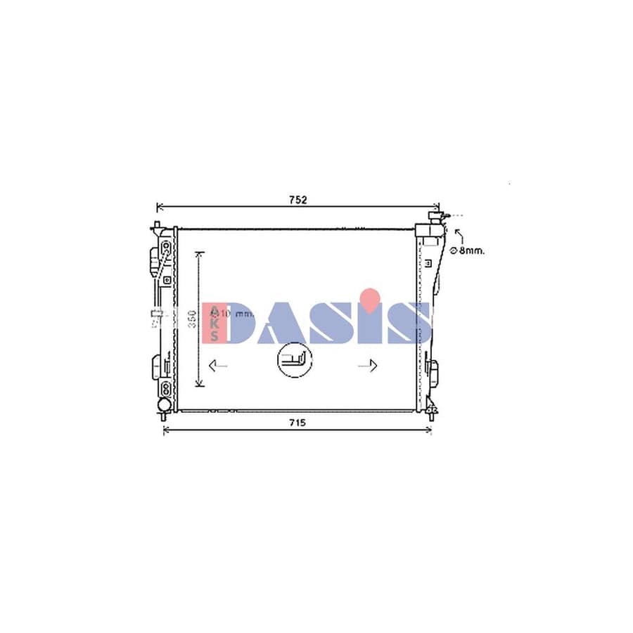 AKS Dasis 510186N Engine Radiator for Hyundai Grandeur (Hg)