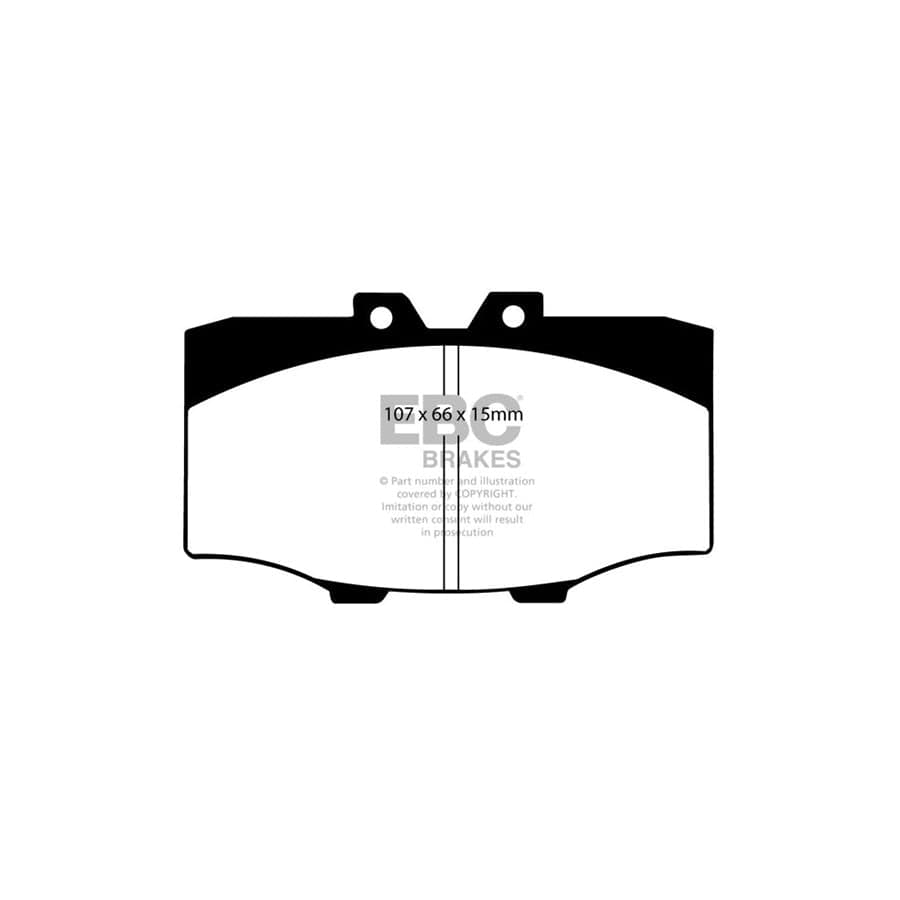 EBC PD03KF1576 Toyota Hi-Lux Yellowstuff Front Brake Pad & Plain Disc Kit 2 | ML Performance UK Car Parts