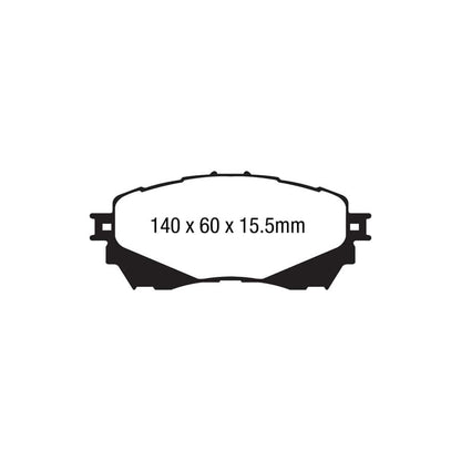 EBC PD11KF1306 Mazda 6 Greenstuff Front Brake Pad & GD Disc Kit - Akebono/TRW Caliper 2 | ML Performance UK Car Parts