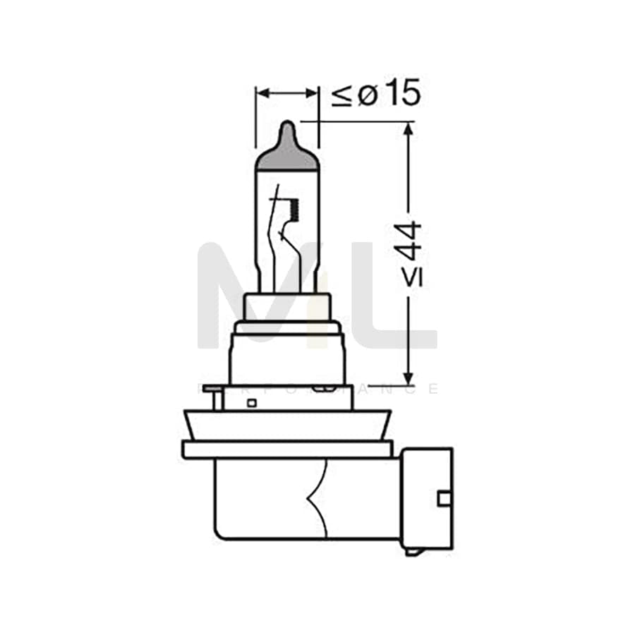 OSRAM 64212CBN-HCB Bulb, spotlight H8 12V 35W PGJ19-1 5000K Halogen