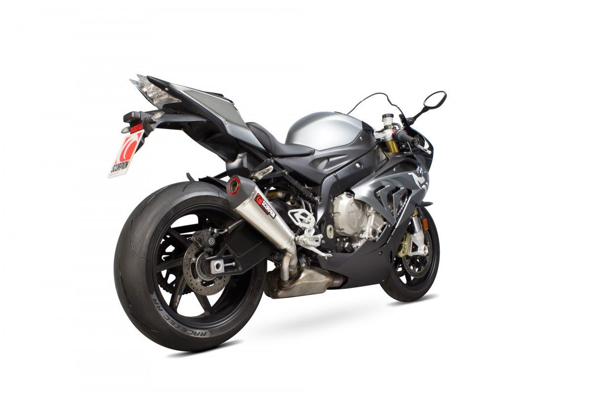 Scorpion RBM77SEO BMW S1000 RR Serket Taper Slip-On - Brushed Stainless Steel Sleeve | ML Performance UK UK