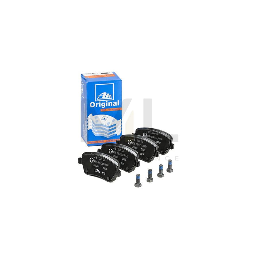 ATE 13.0460-5801.2 Brake pad set excl. wear warning contact, not prepared for wear indicator, with brake caliper screws