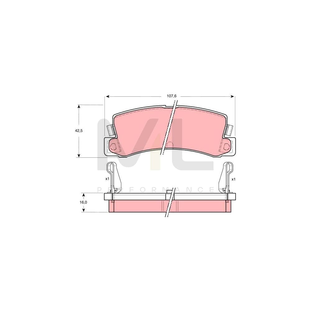 TRW Gdb730 Brake Pad Set With Acoustic Wear Warning