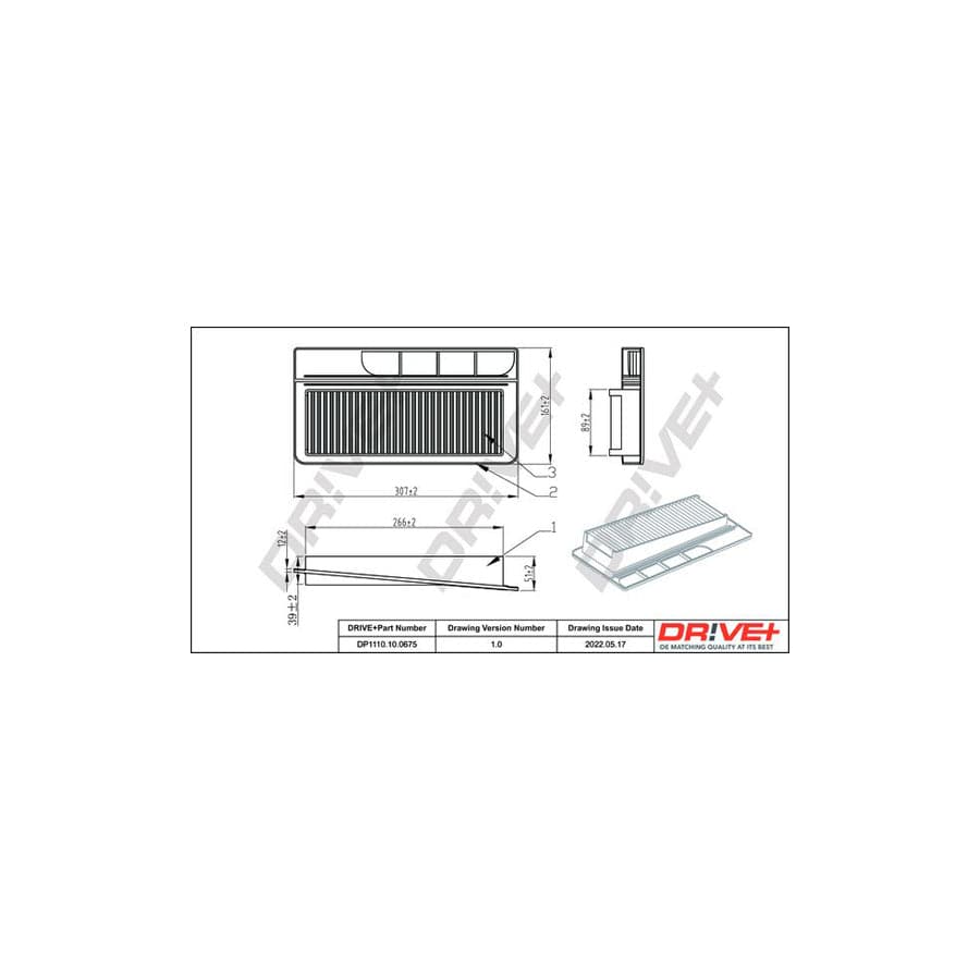 Dr!Ve+ Dp1110.10.0675 Air Filter