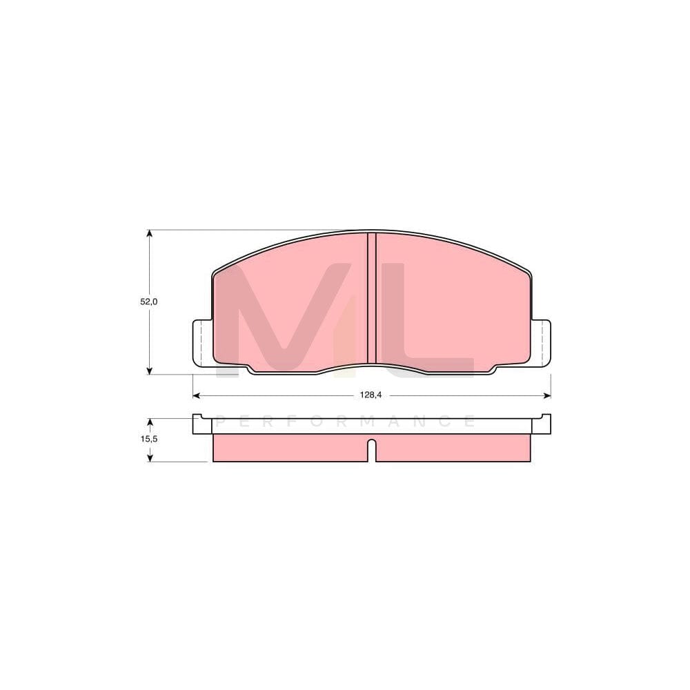 TRW Gdb388 Brake Pad Set Incl. Wear Warning Contact