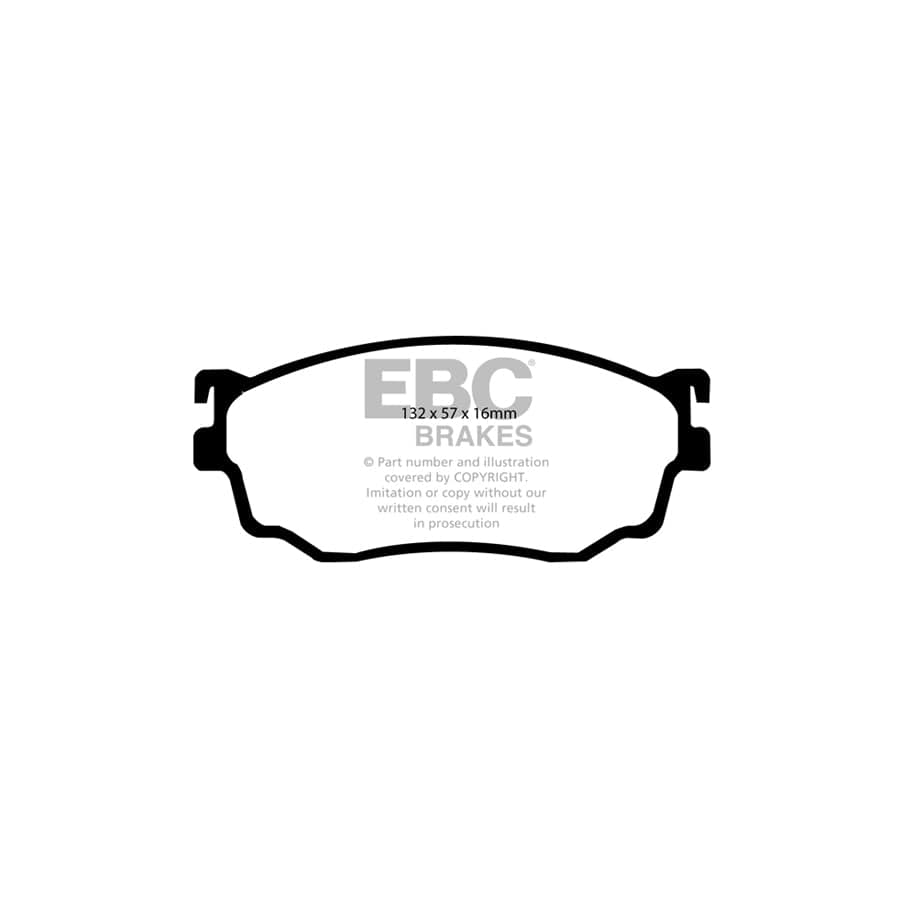 EBC PD01KF877 Mazda Greenstuff Front Brake Pad & Plain Disc Kit  - Akebono Caliper 2 | ML Performance UK Car Parts
