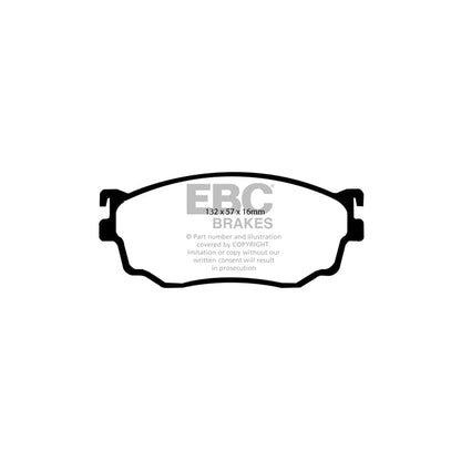 EBC PD01KF877 Mazda Greenstuff Front Brake Pad & Plain Disc Kit  - Akebono Caliper 2 | ML Performance UK Car Parts
