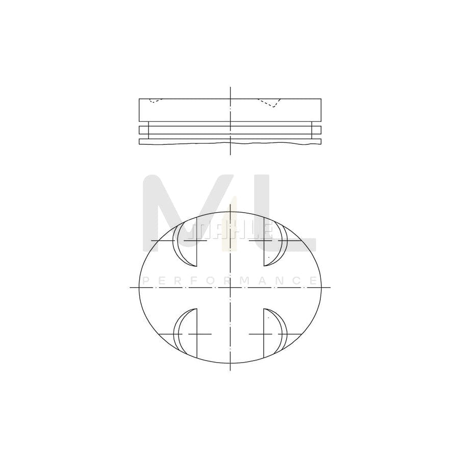 MAHLE ORIGINAL 083 09 01 Piston 84,25 mm, without cooling duct | ML Performance Car Parts