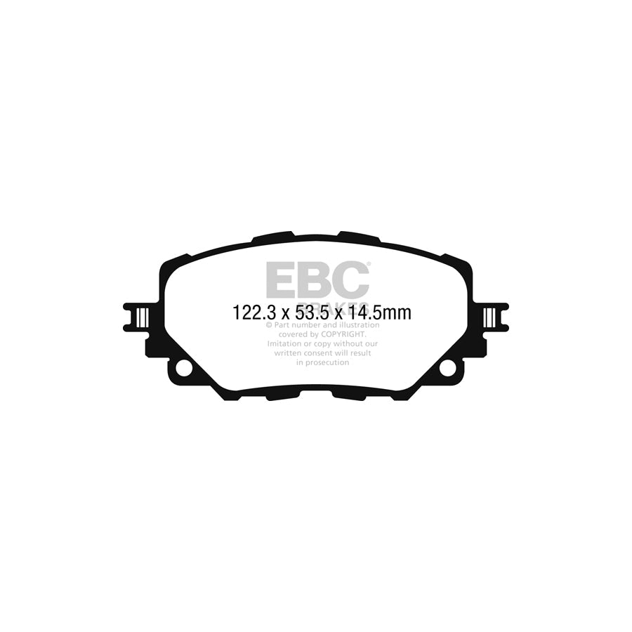 EBC DPX2263 Fiat Mazda Ultimax Front Brake Pads - Sumitomo Caliper (Inc. 124 Spider & MX5) 2 | ML Performance UK Car Parts