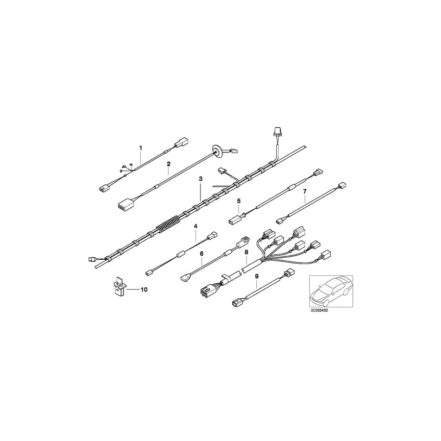 Genuine BMW 61128401352 E36 Wiring Set F Radio Remote Control (Inc. Z3)