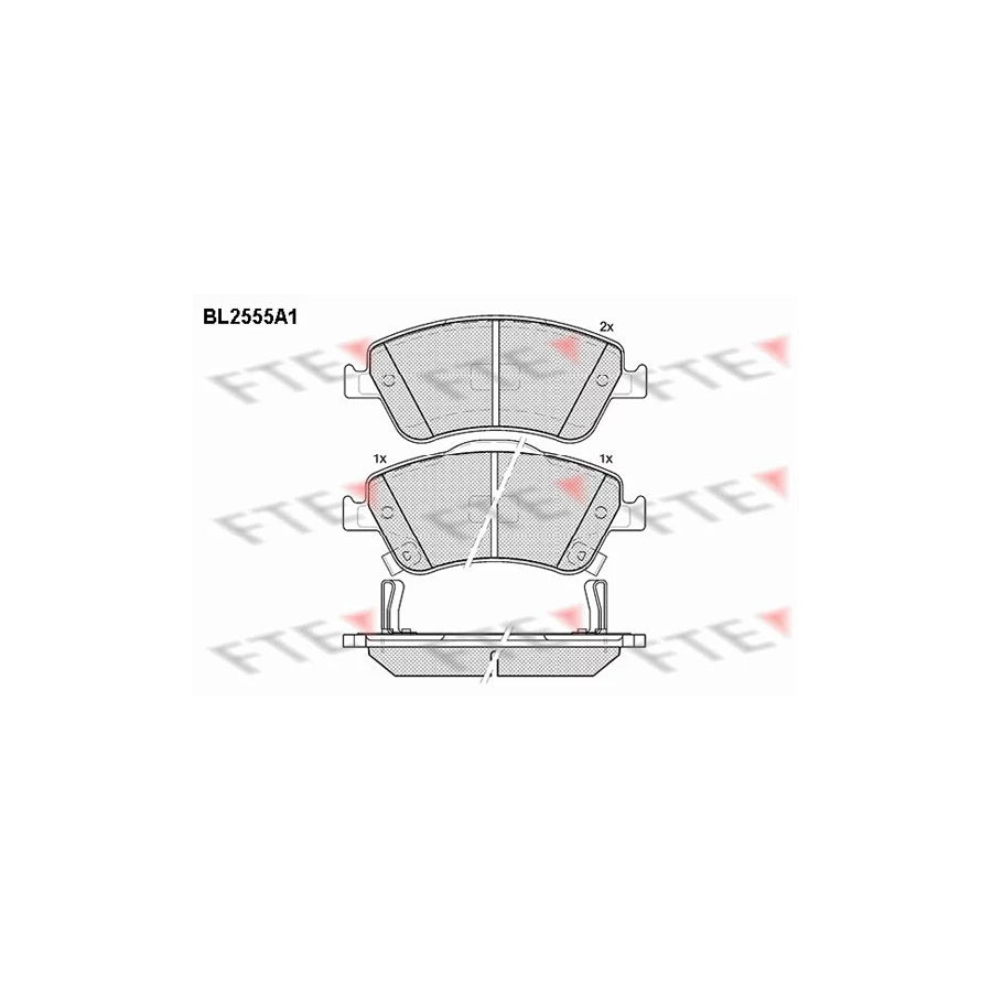 FTE Bl2555A1 Brake Pad Set for Toyota Auris Hatchback (E15)