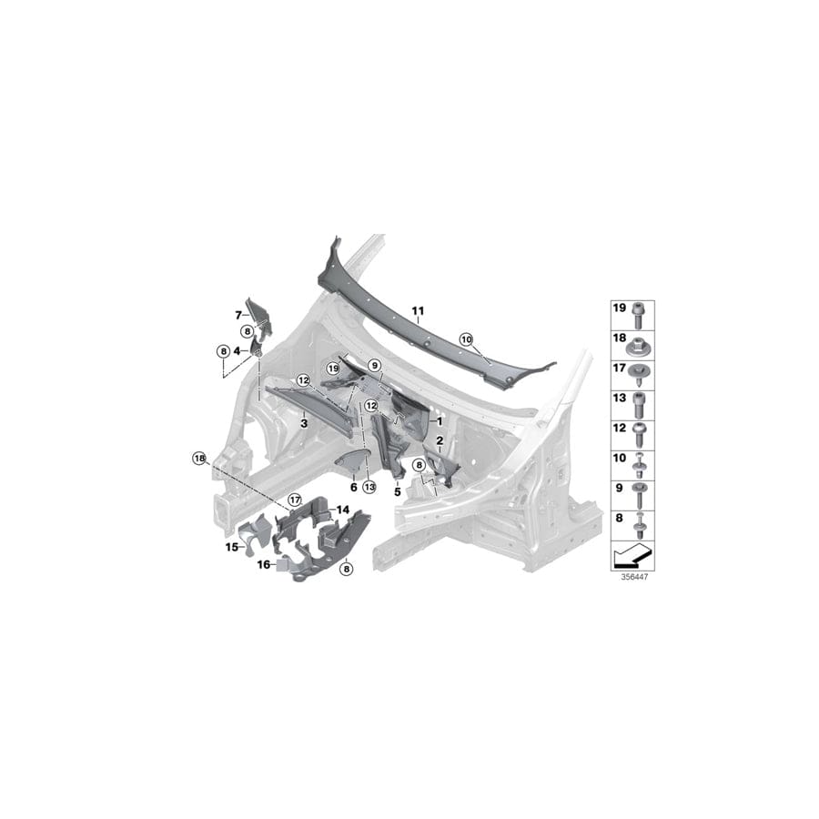 Genuine BMW 51757343651 F15 Cover, Steering Gear, Bottom Left (Inc. X5)