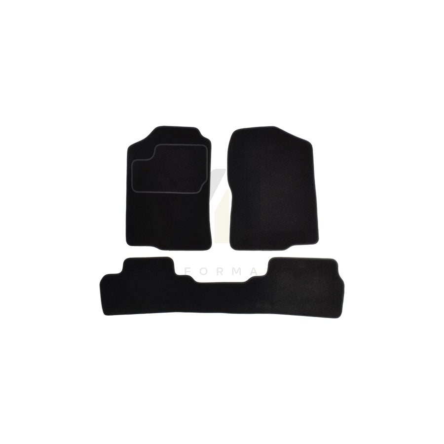MAMMOOTH A041 ISU15 PRM 01 Floor mat set for ISUZU D-MAX Textile, Front and Rear, Quantity: 3, Black
