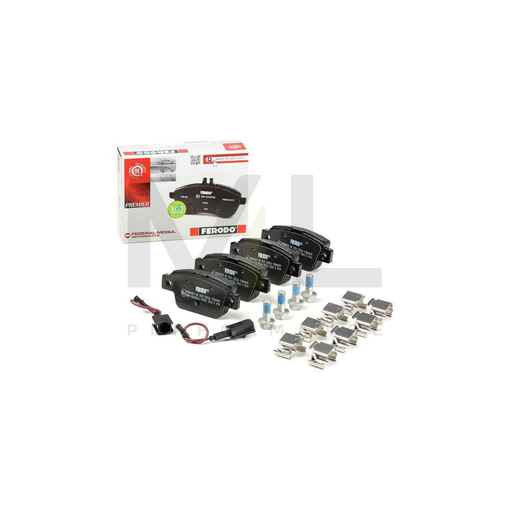 Ferodo FDB4829 Brake Pad Set Premier Eco Friction, Incl. Wear Warning Contact, With Accessories