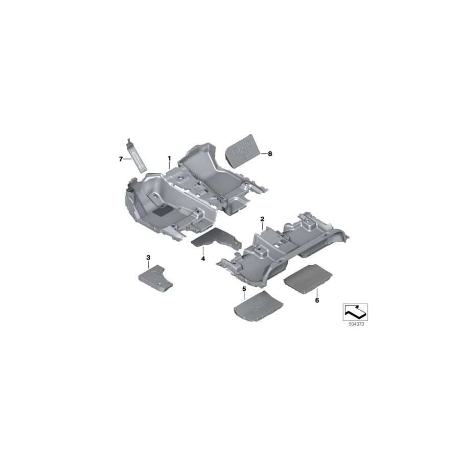 Genuine BMW 51477398041 G01 Foam Insert Footwell Rear Left (Inc. X3)