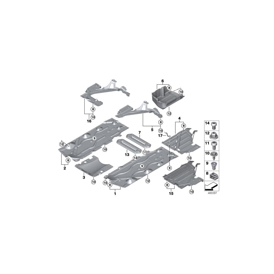 Genuine BMW Mini 51757290809 F56 Undershield For Tank, Left (Inc. JCW, One D & Cooper D)
