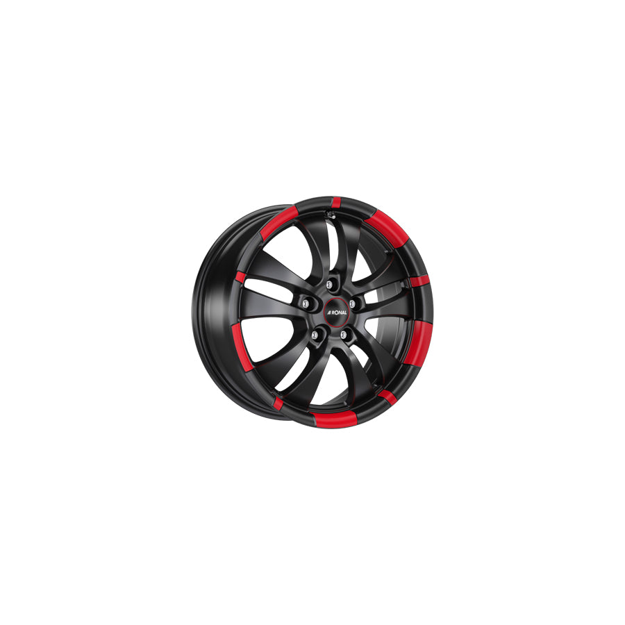 Ronal R59 MCR 7.5x17 ET42 59R7755.040/MCR Jetblack - Red Rim Wheel