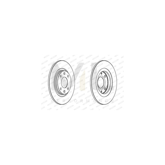 Ferodo Premier DDF051 Brake Disc Solid, With Bolts/Screws  - Pair