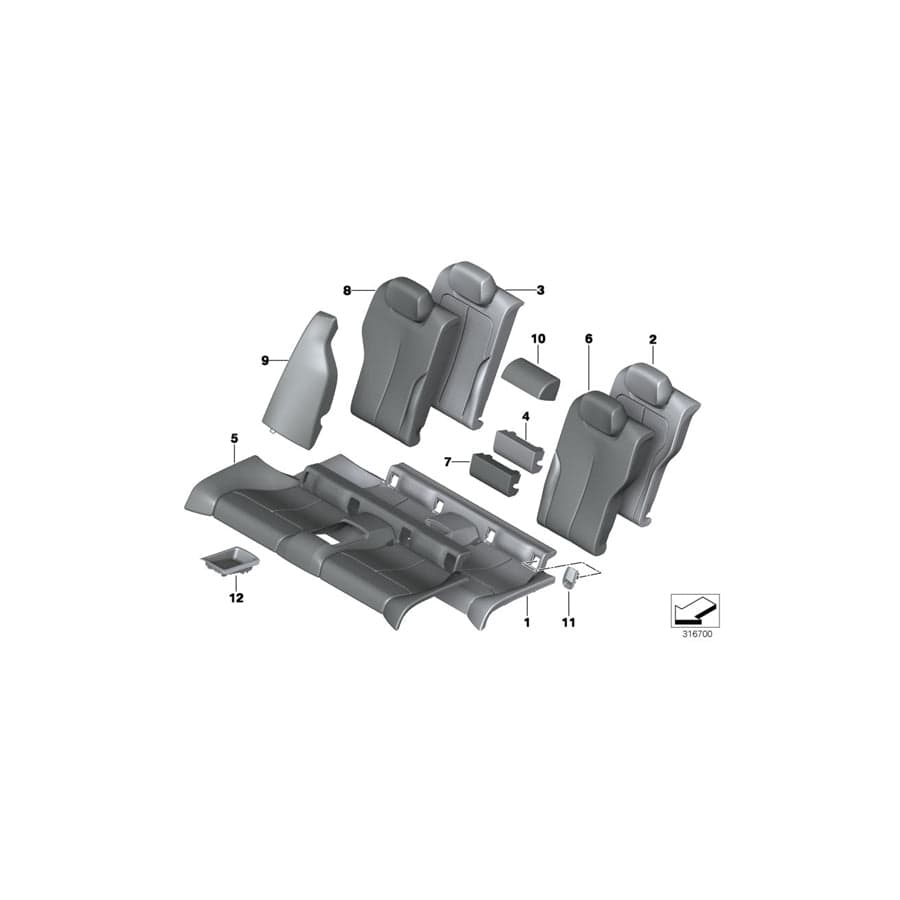 Genuine BMW 52207479487 F32 Lateral Trim Panel Left ELFENBEINWEISS (Inc. 425d, 430i & 420d)
