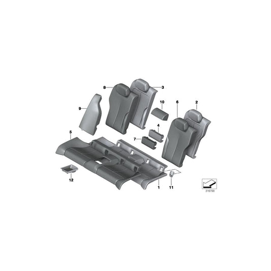 Genuine BMW 52207479487 F32 Lateral Trim Panel Left ELFENBEINWEISS (Inc. 425d, 430i & 420d)