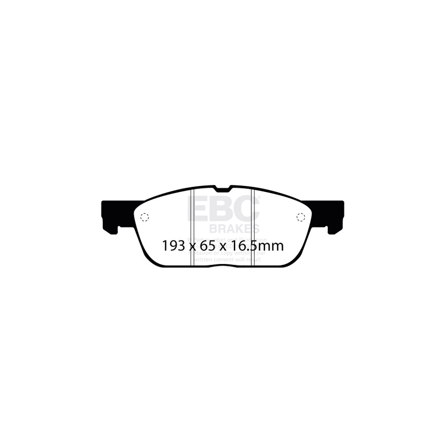 EBC PD06KF833 Ford Focus Mk4 Greenstuff Front Brake Pad & USR Disc Kit - ATE Caliper 2 | ML Performance UK Car Parts