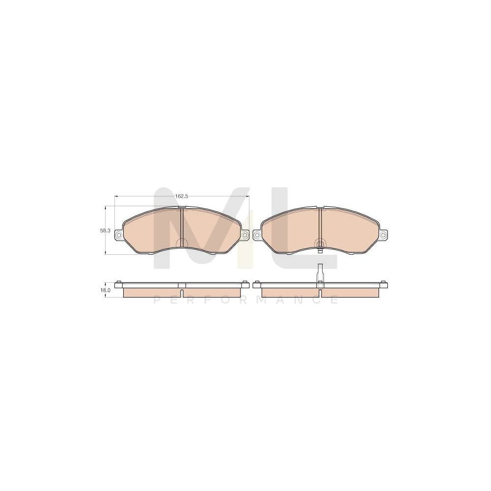 TRW Gdb3564 Brake Pad Set For Tata (Telco) Aria Off-Road With Acoustic Wear Warning