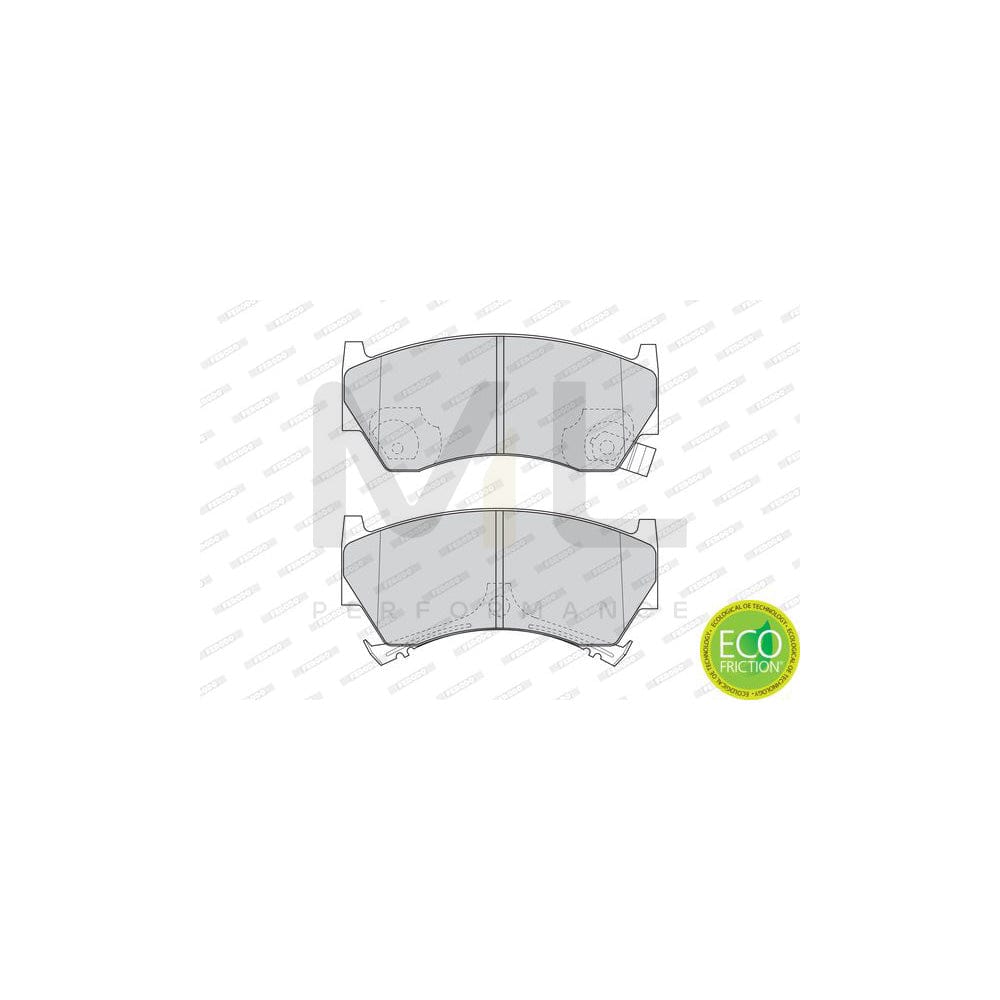 Ferodo Premier Eco Friction FDB1103 Brake Pad Set With Acoustic Wear Warning, Without Accessories