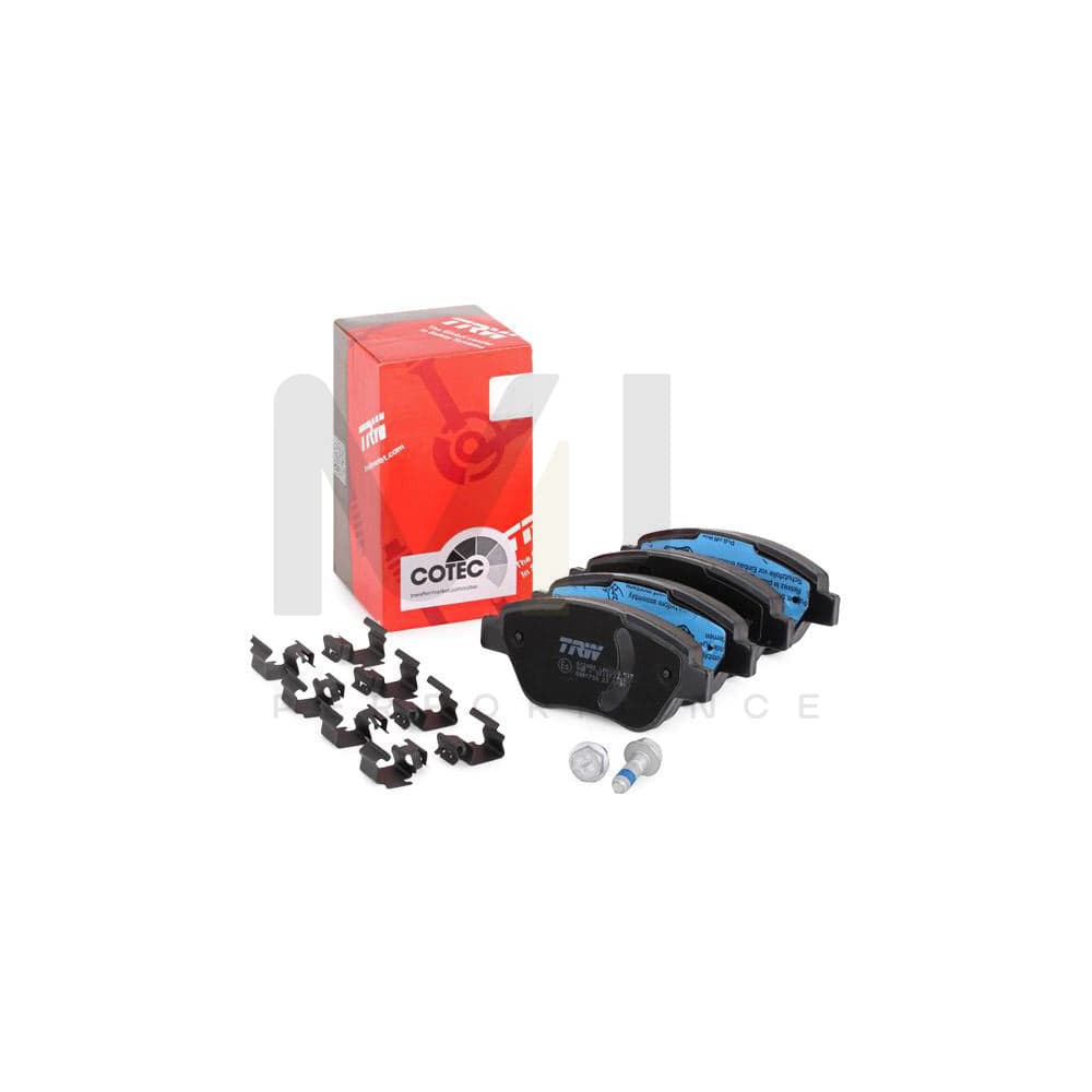 TRW Cotec Gdb1700 Brake Pad Set With Acoustic Wear Warning, With Brake Caliper Screws, With Accessories