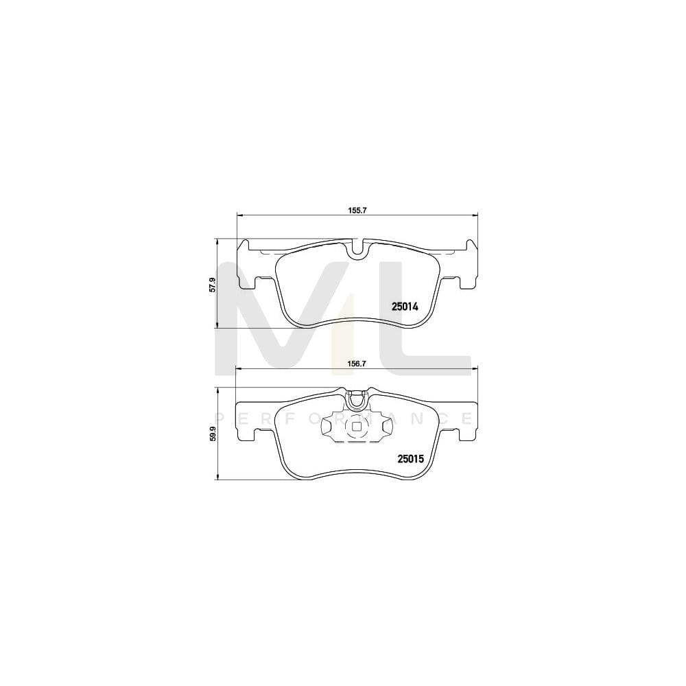 Hella 8DB 355 020-201 Brake Pad Set Prepared For Wear Indicator | ML Performance Car Parts