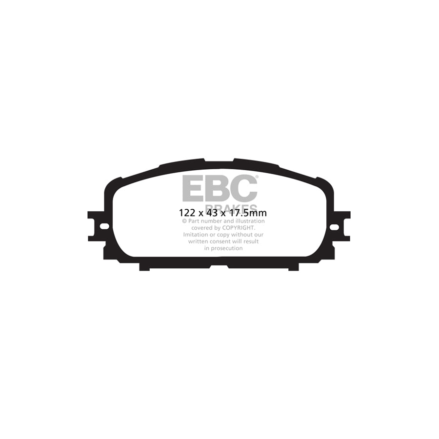 EBC PD13KF785 Toyota Yaris Yellowstuff Front Brake Pad & GD Disc Kit - Akebono Caliper 2 | ML Performance UK Car Parts