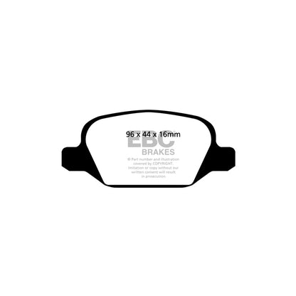 EBC PD13KR253 Lancia Lybra Yellowstuff Rear Brake Pad & GD Disc Kit - Girling/TRW Caliper 2 | ML Performance UK Car Parts