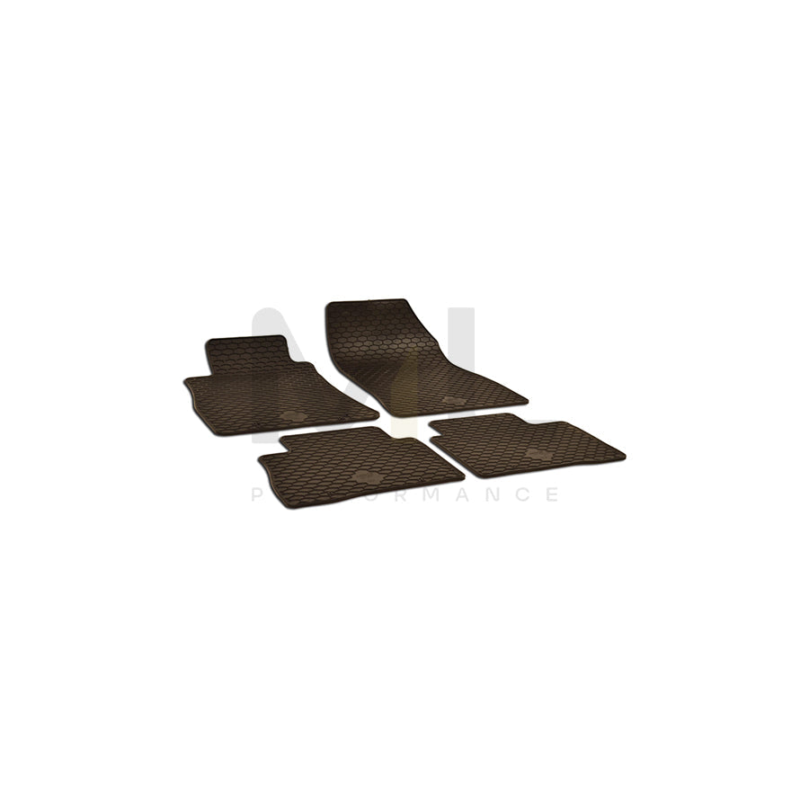 WALSER 50717 Floor mat set for NISSAN Juke (F15) Elastomer, Front and Rear, Quantity: 4, Black