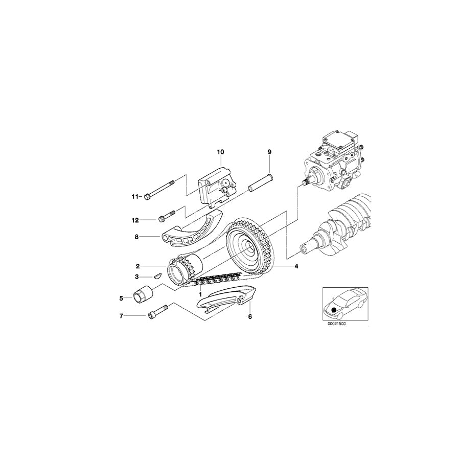 Genuine BMW 11412246884 E46 E39 Bolt (Inc. 318d, 520d & 320d)